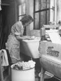The Maid Doing the Family's Weekly Laundry