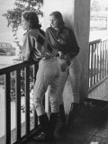 Buy Women Jockey's Watching Race from Balcony of Jockey's Rooms at AllPosters.com