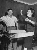 Woman Using Reducing Machine