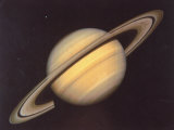 Saturn and Moons Rhea and Dione Taken by Nasa's Voyager 2 Spacecraft