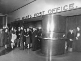 Buy Sightseers Taking a Guided Tour of the Rockefeller Center Post Office at AllPosters.com