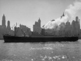 Ocean Liner Parthia Leaving Harbor