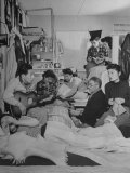 Crowded Living Quarters of Japanese American Family Interned in a Relocation Camp