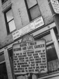 Buy Close-Up of Marker in Front of Printing Shop Where Author Mark Twain Began His Life Work at AllPosters.com