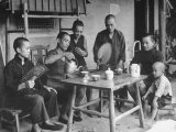 Buy Family Having Tea in Courtyard at AllPosters.com