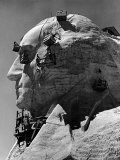 Construction of George Washington Section of Mt. Rushmore Monument