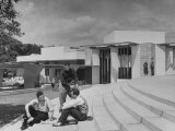 Buy Students on Campus of Florida Southern University Designed by Frank Lloyd Wright at AllPosters.com