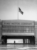 Buy With Flag at Half Staff, the Ford Plant Is Deserted for Henry Ford's Funeral at AllPosters.com