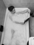Buy Student Vera Bogach of Massachusetts College, Studying for Exams in a Bubble Bath at AllPosters.com