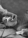 Patient Having Stomach Pumped after Poisoning by Overdose of Tranquilizers