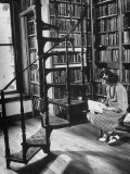High School Girl Reading at the Newburyport Free Library