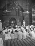 Moslem Worshipperss During Service in Beautiful Vasiz Khan Mosque