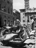 Parking Lot for Vespa Scotters