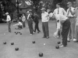 Members of St. Mary's Society Club Play the Italian Game of Bocce on their Court Behind the Club