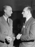 Reinhold Niebuhr Talking with the Mayor of Darmstadt, Germany Prof. Ludwig Metzger