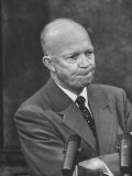 Buy President Dwight D. Eisenhower at Press Conference W. Thoughtfull Expression at AllPosters.com