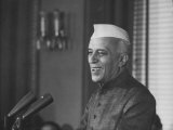 Buy Jawaharlal Nehru at the Microphone Smiling at the Washington Press Club at AllPosters.com
