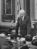 Buy Dwight D. Eisenhower, Talking to Reporters, During TV Press Conference at AllPosters.com