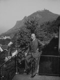 German Konrad Adenauer, During His Pre-Election Campaigning