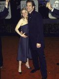 Actors Renee Zellweger and Jim Carrey at Golden Globe Awards