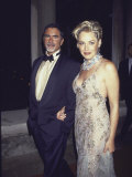 Newspaper Reporter Phil Bronstein and Wife, Actress Sharon Stone, at Amfar Benefit