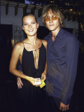 Model Kate Moss and Boyfriend Anthony at Talk Magazines Debut in Liberty Island