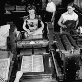 Bed Press Machine That Makes Paper Money.Chase Bank Collection of Moneys of the World