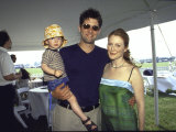 Actress Julianne Moore with Husband, Director Bart Freundlich, Holding their Son