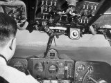 Pilot Moon F. Chin, Controlling the C-46 Xt 508 During Survey Flight to Amne Machin