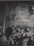 Young College Student Habitues of Left Bank Cafe Tango Du Chat