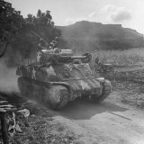 Buy M4 Sherman Tank in Action During the Us Invasion of Saipan at AllPosters.com