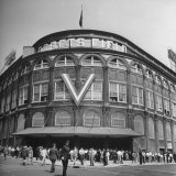 Crowd of Baseball Fans Lining Up to See Game at Ebbets Field