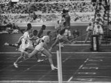 Usa Dave Sime and German Armin Hary at End of Men's 100-Meter Dash