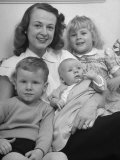 American Housewife Marjorie McWeeney Holding Her Children