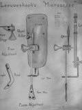 Detailed Drawing of Anton Leeuwenhoek's Microscope