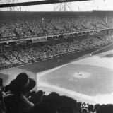 Crowd of Baseball Fans Attending Game at Ebbets Field