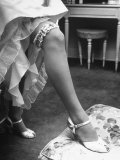 Buy Bride Barbara Alvin Wearing a Blue Garter on Her Leg for Her Wedding at AllPosters.com
