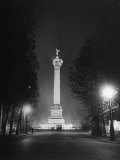 The Place De La Bastille Shimmering with Light During the Night
