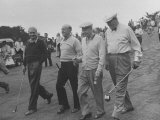 Buy President Dwight D. Eisenhower Walking on Golf Course with Others at AllPosters.com