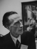 Artist Marcel Duchamp Attending a Texas Art Show