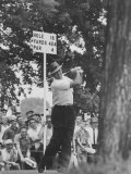 Golfer Sam Snead Hitting His Ball