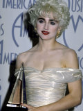 Singer Madonna Holding Her Award in Press Room at American Music Awards