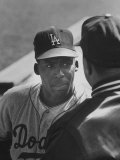 Dodger Player John Roseboro During a Practice Game