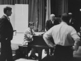 Composer Leonard Bernstein Preparing for a Concert