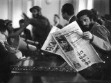 Fidel Castro Giving Press Conference after Arriving at Outskirts of Havana