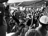 Rebel Leader Fidel Castro Being Cheered by the Crowds on His Victorious March to Havana