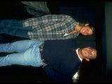 Model Niki Taylor with Beau Matt Martinez Outside at Night Premium Photographic Print