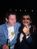 Tennis Player John Mcenroe with Guitarist Carlos Santana at Event