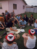 Buy Labor Organizer Cesar Chavez Speaking W. Striking Grape Pickers in Delano at AllPosters.com