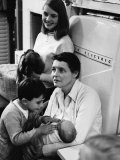 Actress Patricia Neal at Home W. Her Children Including Young Son Theo and Baby Lucy